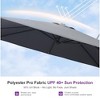 PURPLE LEAF Cantilever Patio Umbrella Outdoor Offset Umbrella with 3 Years Fade Resistance Recycled Fabric With Base - 4 of 4