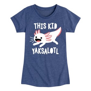 Girls' - Instant Message - This Kid Yaksalotl Fitted Short Sleeve Graphic T-Shirt - 1 of 4