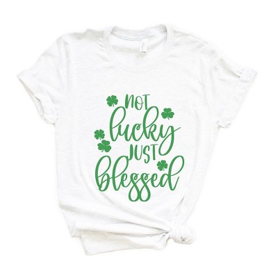 Simply Sage Market Women's Not Lucky Just Blessed Short Sleeve Graphic Tee