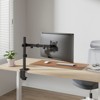 Mount-It! Single Monitor Arm Mount | Desk Stand | Full Motion Height Adjustable Articulating Tilt | Fits 17 - 32 Inch | C-Clamp and Grommet Base - 3 of 4