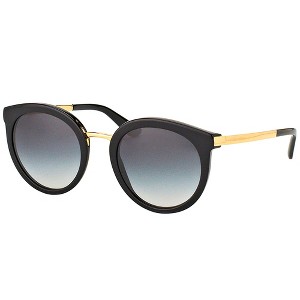 Dolce & Gabbana  501/8G Womens Round Sunglasses Black 52mm - 1 of 3