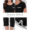 cheibear Women's Round Neck Loungewear with Capri Pants Pajama Set - 4 of 4