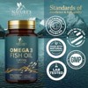 Omega 3 Fish Oil Capsules 3x Strength 2400mg EPA & DHA, Highest Potency - 120 Softgels - 3 of 4