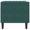vidaXL Chesterfield Sofa Chair - Dark Green Velvet Upholstered Armchair with Sturdy Legs for Living Room - 28"x29.3"x27.8" - 4 of 4