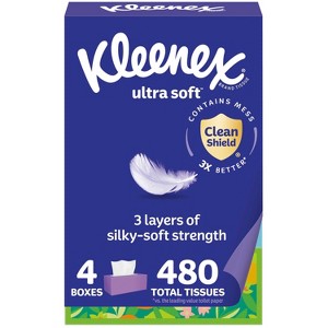 Kleenex Ultra Soft 3-Ply Facial Tissue - 1 of 4