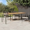 vidaXL Garden Dining Table Black 98.4 x 39.4 x 29.5 in Poly rattan - 2 of 4