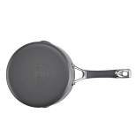 Circulon Radiance 3qt Nonstick Hard Anodized Saucepan with Straining Lid Gray