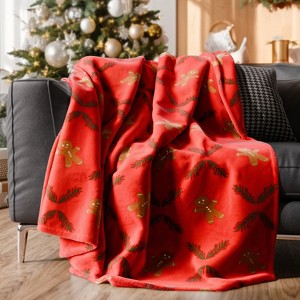 Christmas Fleece Throw Blanket – Soft Flannel, Lightweight, Cozy Warm Blanket for Couch, Bed & Chair - CGK Linens - 1 of 4