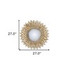 HomeRoots 27" Gold Sunburst Iron Framed Accent Mirror - 3 of 4