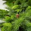 72"L Sullivans Artificial Lush Green Cedar Christmas Garland, Indoor Christmas Decor - 2 of 4