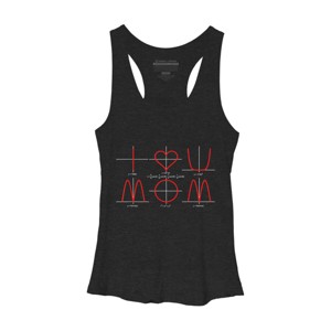 Women's Design By Humans I Love You Mom Math Equations By WatercolorFun Racerback Tank Top - 1 of 2