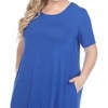 White Mark Plus Size Short Sleeve Midi Dress - 4 of 4