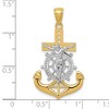 Black Bow Jewelry 14k Yellow Gold & White Rhodium Mariners Crucifix Pendant - 4 of 4