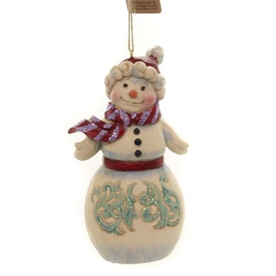 Jim Shore 4.75" Winter Wonderland Snowman. Ornament  -  Tree Ornaments