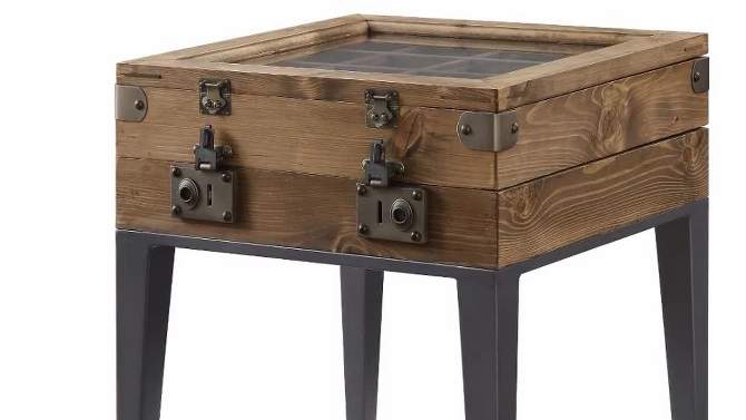 20&#34; Kolin Accent Table Rustic Oak/Matte Gray - Acme Furniture, 2 of 8, play video