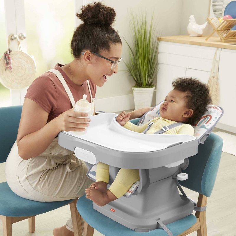 Fisher-Price SpaceSaver Simple Clean High Chair - Rainbow Showers, 4 of 8