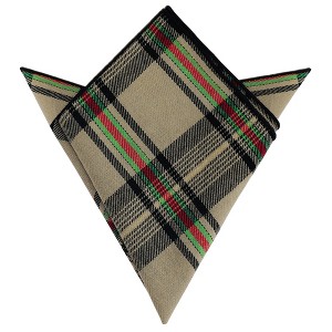 INSPIRE CHIC Men's Checkered Pocket Squares Cotton Traditional Plaid Handkerchiefs 1 Pc - 1 of 4