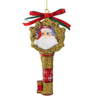 Huras Family 6.25 In Santa's Secret Latchkey Christmas Ornament Door Key Tree Ornaments