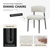 Modern Dining Chairs Set of 4, Upholstered Dining Chairs with Curved Backrest,Sturdy Metal Frame - 3 of 4