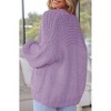 Womens Sweater Knit Cardigan with Pockets Open Front Cable Knit Sweater Chunky Thick Sweater Cardigan for Winter Comfy Knitwear - 2 of 4