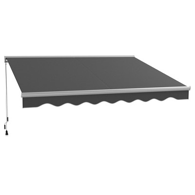 PAGED Retractable Awning for Door Entrance Patio Awnings Sun Shade Shelter with Manual Crank Handle for Deck, Balcony, Gardens