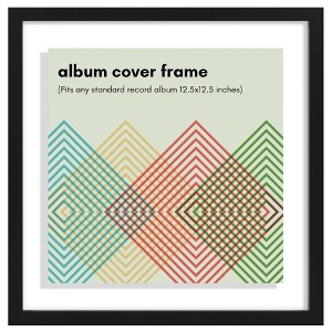 Americanflat 16.5 x 16.5 Floating Album Frame to Display Record Covers - Black - 1 of 4