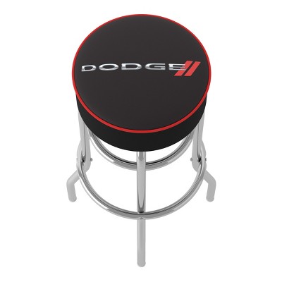 Sleek Gray 26" Swivel Metal Counter Stool with Padded Seat