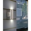 2-Light Riga Outdoor Sconce Stainless Steel Finish Clear Shade - EGLO: ETL Listed, Adjustable Head Tilt, Metal Drum Shade - 3 of 4