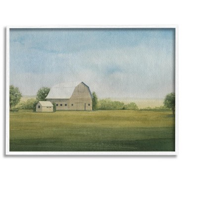 Stupell Industries Vast Rural Barn Landscape Framed Giclee Art