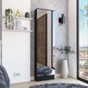 TiramisuBest Xl Shoe Rack, Mirror, Five Interior Shelves, Single Door Cabinet,Black - 2 of 4
