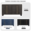 Classic Style Wood Sideboard Buffet Cabinet with Adjustable Shelves and Gold Handles for Kitchen, Dining Room and Living Room - 4 of 4