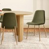 Modern 7-Piece Dining Set for 6,Oak Oval Dining Table with Linen Dining Chairs with Metal Legs for Dining Room,Kitchen Furniture-Tanpinhause - 4 of 4