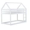 Okak Rubber Wood Twin over Twin Kids Bunk Beds, House-Shaped Twin Bed with Ladder and Security Guardrail, Toddler Bunk Beds for Kids Room - 4 of 4