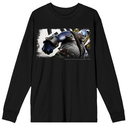 Suicide Squad: Kill the Justice League King Shark Adult Black Long Sleeve Crew Neck Tee - image 1 of 3