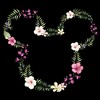 Boy's Disney Mickey Mouse Flower Crown Silhouette Pull Over Hoodie - 2 of 4
