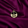 Slickblue Women's Brass Ring with Jet Epoxy - IP Gold Plated, Sleek and Trendy Jewelry, Size 5-10 - 2 of 4