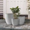 Rosemead Home & Garden 3pc Kante Concrete Outdoor Planter Pots Cement Gray 20"x20"x18.5" - 2 of 4