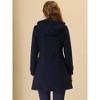 Allegra K Women's Stand Collar Double Breasted Hoodie Outerwear Winter Coat - 4 of 4