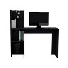 NicBex Home Office Desk 47.2" W Modern Writing Desk with 4-Tier Open Storage Bookshelves and Wooden Frame for Office, Study, Living Room - 2 of 4