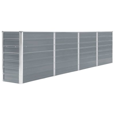 vidaXL Planter Slatted Design Outdoor Garden Raised Flower Herb Pot Display Box Stand Rack Flower Shelves 14.9" Wood