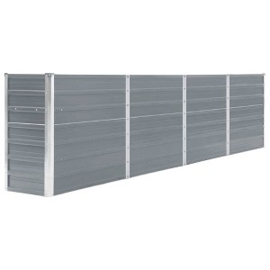 vidaXL Planter Slatted Design Outdoor Garden Raised Flower Herb Pot Display Box Stand Rack Flower Shelves 14.9" Wood - 1 of 4