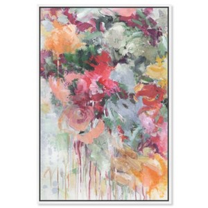 Art Remedy Doll Memories - Secret Green Floral Colorful Pastel Abstracts Framed - 1 of 4