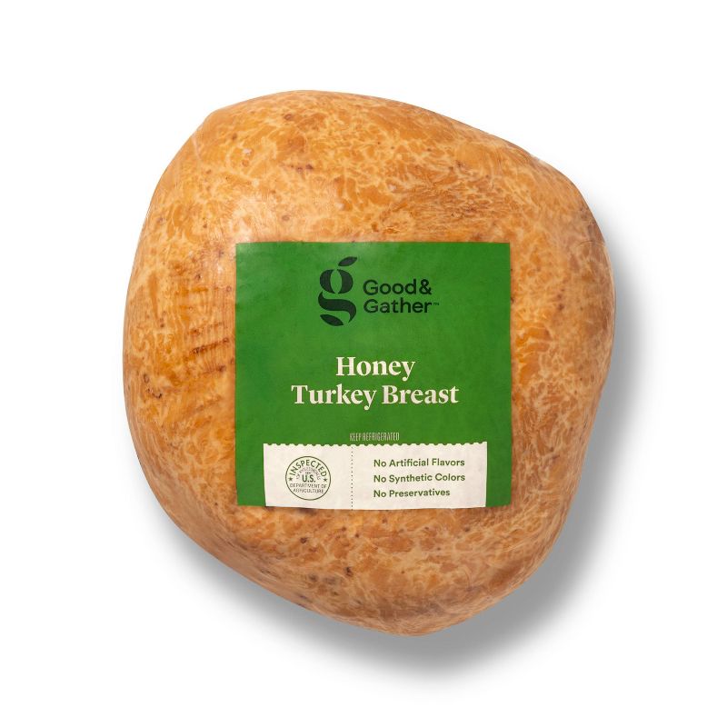 Honey Roasted Turkey Breast - Deli Fresh Sliced - price per lb - Good &#38; Gather&#8482;, 1 of 5