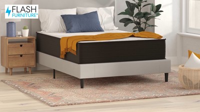 Queen 12" Black and White Hybrid Innerspring Mattress