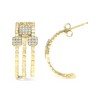 Haus of Brilliance 14K Yellow Gold Plated Silver 1/4 Ctw Diamond Multi-Dimension Dangle Earrings - 3 of 4