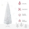 TopComfy Christmas Tree Stand Pencil Tree with Realistic Branch Tips and Easy Assembly for Modern Holiday Decor, White, 21.8"*21.8"*70.8" - 4 of 4