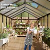 Sturdy Polycarbonate Greenhouse with Aluminum Frame - Adjustable Roof Vent, Sliding Door & UV Protection for Backyard Gardening - 2 of 4