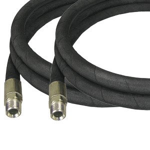 Apache 98398250-C 3/8 Inch x 96 Inch Lightweight Hydraulic Hose with Fittings, Male x Male Assembly, Black (2 Pack) - 1 of 4