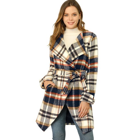 Plaid Wrap Coat