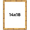PosterPalooza | 14x18 Thin Bamboo Picture Frame, UV Acrylic, 2 Finishes - Gold and Brown - 2 of 4
